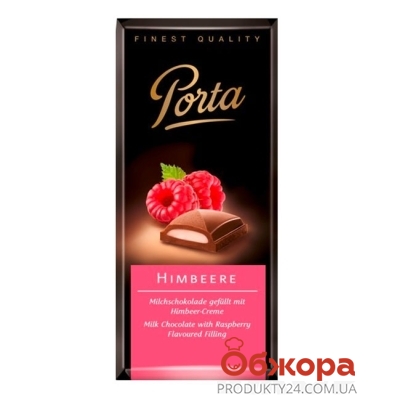 Шоколад Порта (Porta) молочный с малиной, 100 г – ИМ «Обжора»