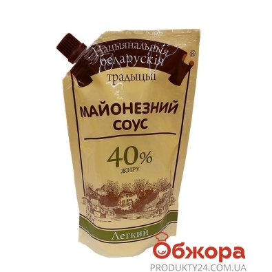 Майонезний соус  легкий д/п Білоруські традиції 40% 300 г – ІМ «Обжора»