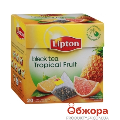 Чай Lipton, "Tropical Fruit", 25 пакетиков – ИМ «Обжора»