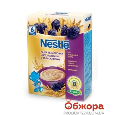 Каша Нестле (Nestle) овсяно-пшеничная с черносливом 200 г – ИМ «Обжора»
