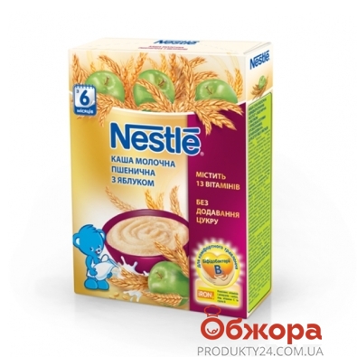 Каша Нестле (Nestle) пшеничная мол. с яблоком 200 г – ИМ «Обжора»