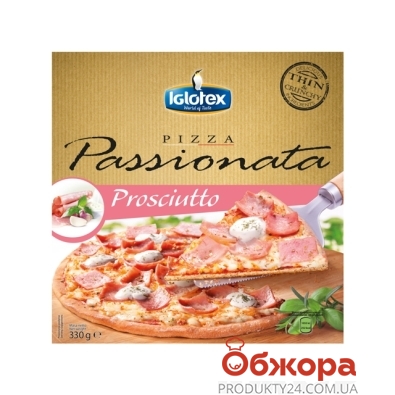 Зам.Пицца Iglotex Пассионата (Passionata) Prosciutto (ветчина) 330 г – ІМ «Обжора»