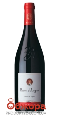 Вино Барон д'Ариньяк (Baron d'Arignac) Руж красное полусухое 0,75 л – ІМ «Обжора»