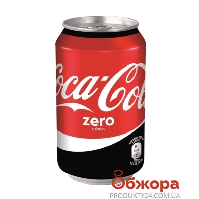 Вода Кока-кола 0,33л Zero ж/б – ІМ «Обжора»