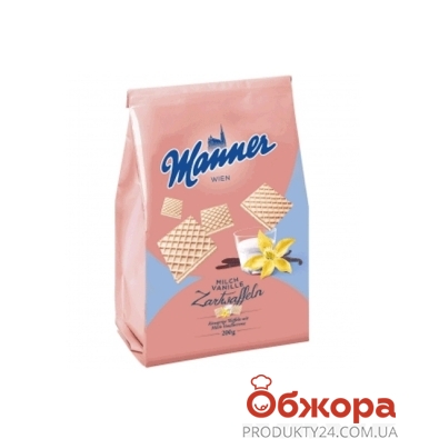 Вафли Маннер (Manner) венские молоко ваниль 200 г – ИМ «Обжора»