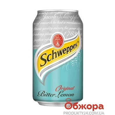 Вода Швепс (Schweppes) Биттер-Лимон  0,33 л – ИМ «Обжора»