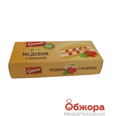 Торт Сладков Медовик с малиной 500г – ІМ «Обжора»