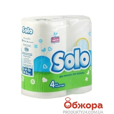 Туалетная бумага Соло (Solo) Ультра 4 шт. – ИМ «Обжора»