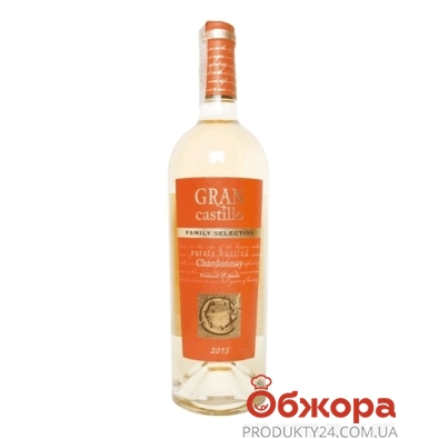 Вино Гран Кастильо (Gran Castillo) Селекшн Шардоне белое полусухое 0,75 л – ИМ «Обжора»