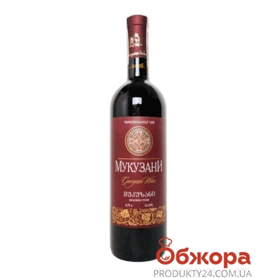 Вино Киндзмараули (Kindzmarauli) R.K. Мукузани красное сухое 0,75 л – ИМ «Обжора»