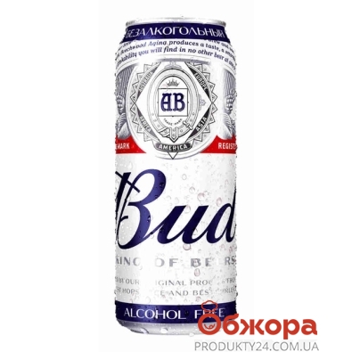 Пиво Bud 0,5 ж/б без/алк – ІМ «Обжора»