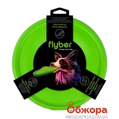 Летающая тарелка Флайбер, диаметр 22 см, зеленая – ИМ «Обжора»
