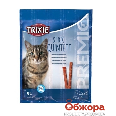 Лакомства для котов Трикси (Trixie) PREMIO Quadro-Sticks лосось/форель.4шт – ИМ «Обжора»