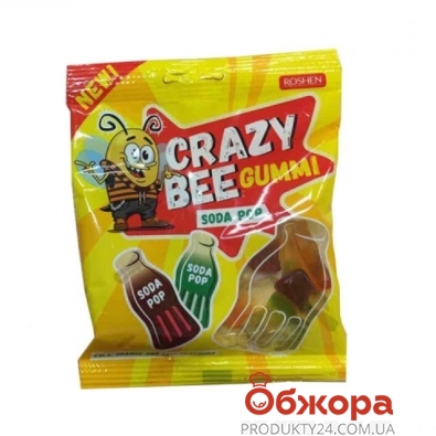 Конфеты Рошен (Roshen) Crazy Bee Gummi Soda Pop 100 г – ИМ «Обжора»