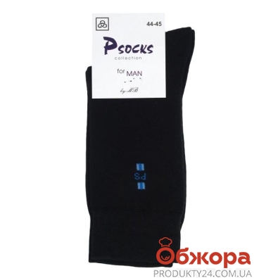 Шкарпетки чол, Лого PS чорні 40-41р, смужка – ІМ «Обжора»