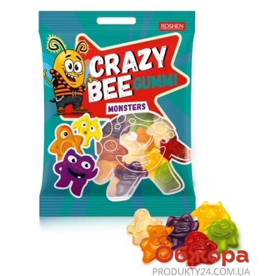 Конфеты Рошен (Roshen) Crazy Bee Gummi Monsters 100 г – ИМ «Обжора»
