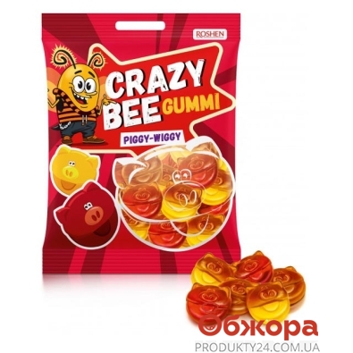 Конфеты Рошен (Roshen) Crazy Bee Gummi Piggy-Wiggy 100 г – ІМ «Обжора»