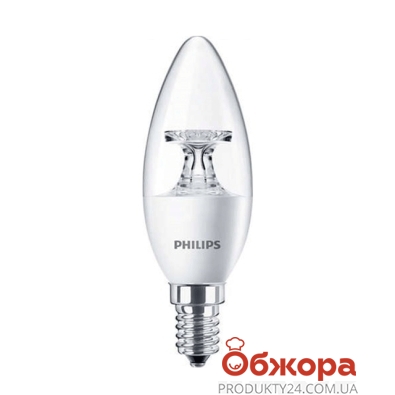 Лампа Филипс (Philips) Corepro candle ND 5.5-40W E14 840 B35 CL светодиодная свеча – ИМ «Обжора»