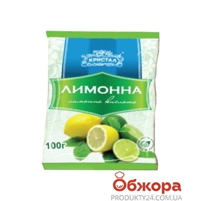 Лимонная кислота Кристалл 100г – ИМ «Обжора»