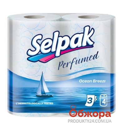 Туалетная бумага Селпак (Selpak) Океан 4 шт – ИМ «Обжора»