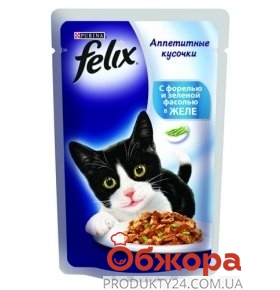Корм Феликс 100г д/кошек форель с фасолью ИМП – ИМ «Обжора»