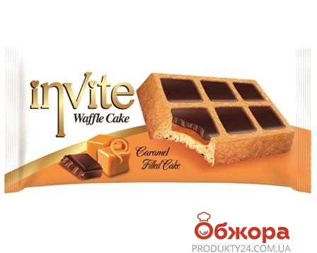 Бисквит Invite waffle cake карамель – ІМ «Обжора»
