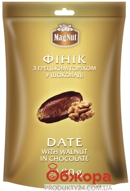 Конфеты MagNut 210г финик с грецким орехом в шоколаде – ИМ «Обжора»