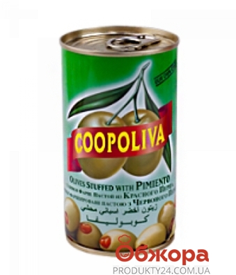 Оливки Кополіва 370мл з червоним перцем – ІМ «Обжора»