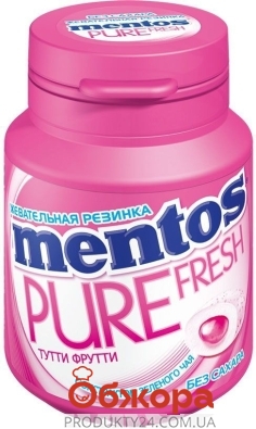 Жевательная резинка Mentos 70г pure fresh фрукты (банка) – ІМ «Обжора»