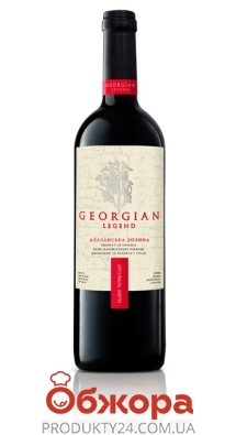 Вино Georgian Legend Алазанская долина 0,75 л красное полусладкое – ИМ «Обжора»