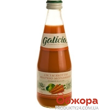 Сок Galicia 0,33л яблочно-морковный неосветлённый – ІМ «Обжора»
