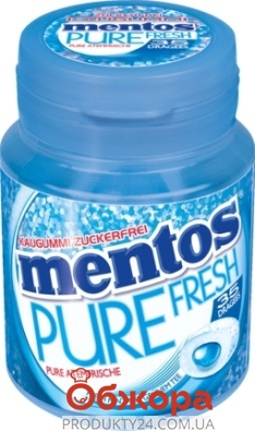 Жевательная резинка Mentos 70г pure fresh сперминт (банка) – ІМ «Обжора»