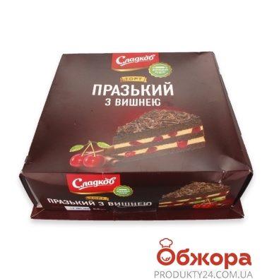 Торт "Пражский с вишней", Сладков, 800 г – ІМ «Обжора»