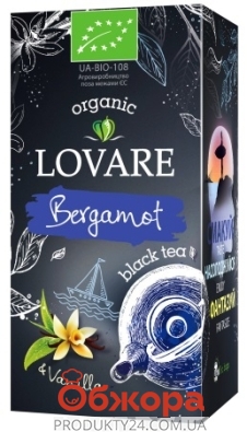 Чай Lovare Organic Bergamot,  24п*1.5 г – ИМ «Обжора»
