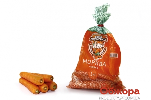 Морковь свежая фасованная "Чудова" 1 кг – ІМ «Обжора»