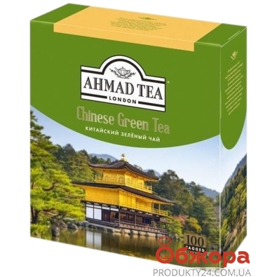 Чай Ахмад 100 п 1,8 г Китайський Зелений з біркой – ІМ «Обжора»