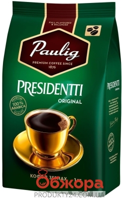 Кофе зерновой Paulig "Presidentti Espresso", 1 кг – ИМ «Обжора»