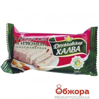 Халва Дружківська 200г з арахісом та родзинками – ІМ «Обжора»
