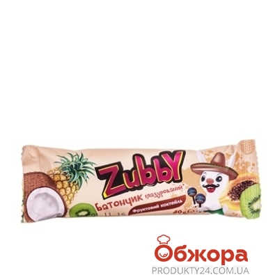 ZZZБатончик Zubby 40г фруктовий коктель – ІМ «Обжора»