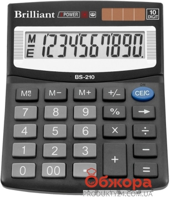 Калькулятор Brilliant BS-210 – ІМ «Обжора»