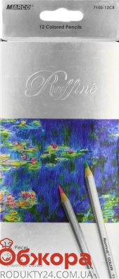 Олівці кольорові Marco Raffine 12 шт. – ІМ «Обжора»