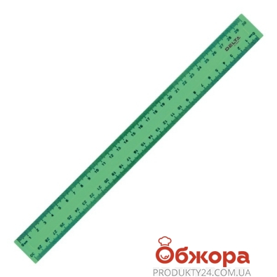 Лінійка пластикова 30 см, Delta, зелена – ІМ «Обжора»
