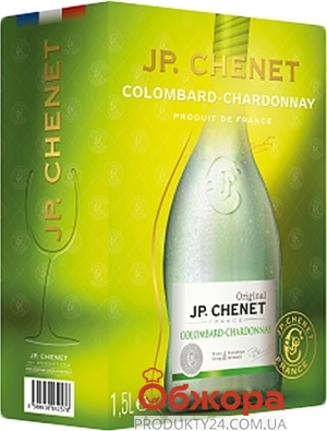Вино Жан Поль Шене Коломбар-Шардоне 1,5л т/пак біл сух. Франція – ІМ «Обжора»