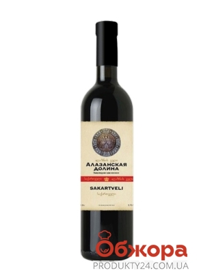 Вино Sakartveli Алазанская Долина 0,75 л красное полусладкое Грузия – ИМ «Обжора»