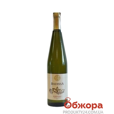 Вино белое сухое  Рислинг Badissa 0,75 л – ИМ «Обжора»
