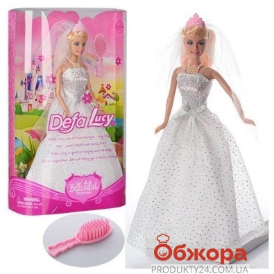 Кукла DEFA 6091 невеста+расчёска, в коробке 20-32,5-6,5 см – ИМ «Обжора»