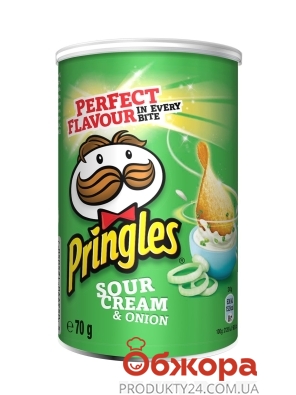 Чипсы Сметана-лук Pringles 70 г – ИМ «Обжора»