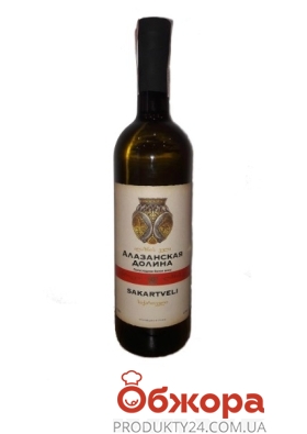 Вино Sakartveli Алазанская Долина белое полусладкое Грузия 0,75 л – ИМ «Обжора»