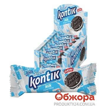 Печиво Konti Super Kontik milk flavor filling 76 г – ІМ «Обжора»