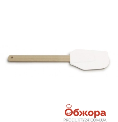 Лопатка кондитерская 30х6.2 см, силикон/древесина – ИМ «Обжора»